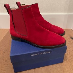 Stuart Weitzman Red Booties